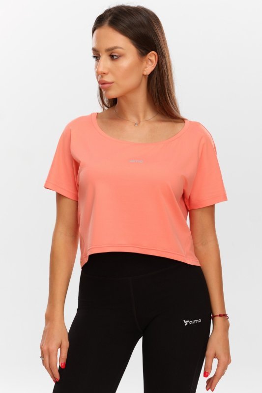 Tricou Sport Crop Relaxed Fit — Galben