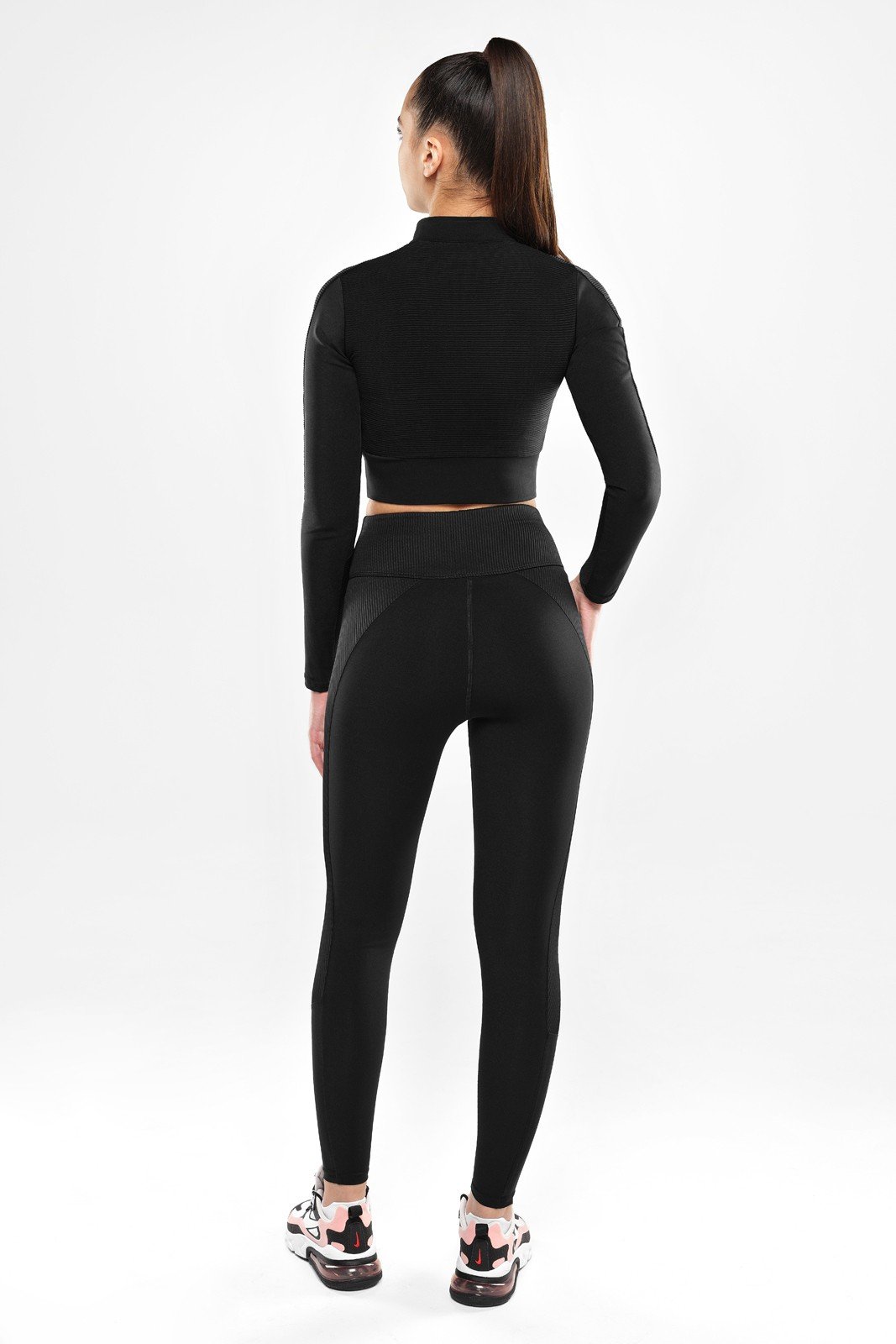 Long Sleeve Sport Top with Short Zip